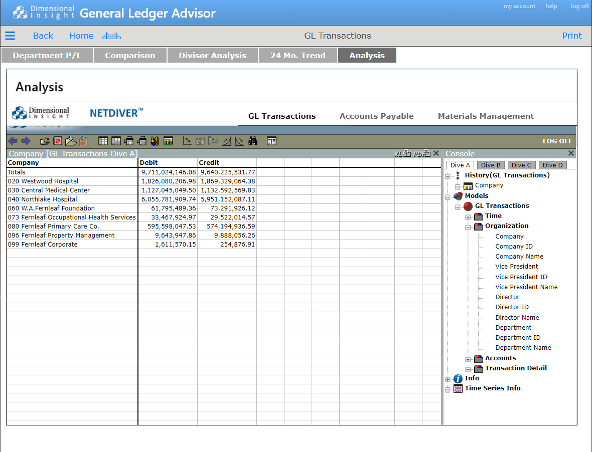 General Ledger Advisor Analysis