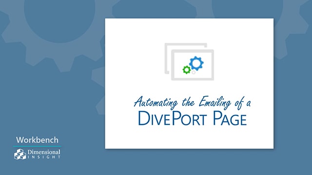 Automating the Emailing of a DivePort Page